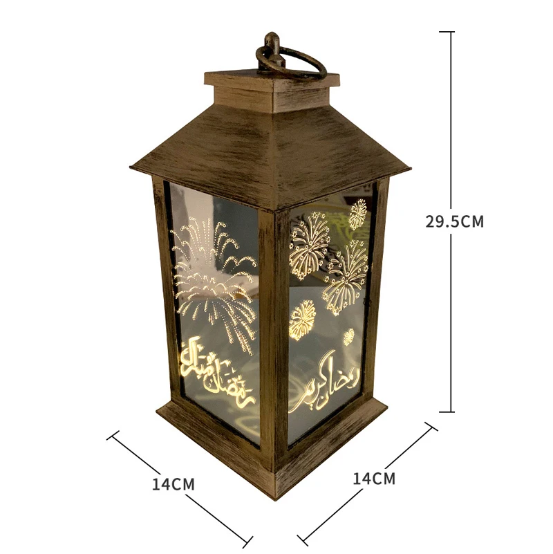 

2021 Ramadan Lantern Decoration LED Lights EID Mubarak Decor Lamp Islam Muslim Party Gifts Crafts Home Desktop Eid Decorations