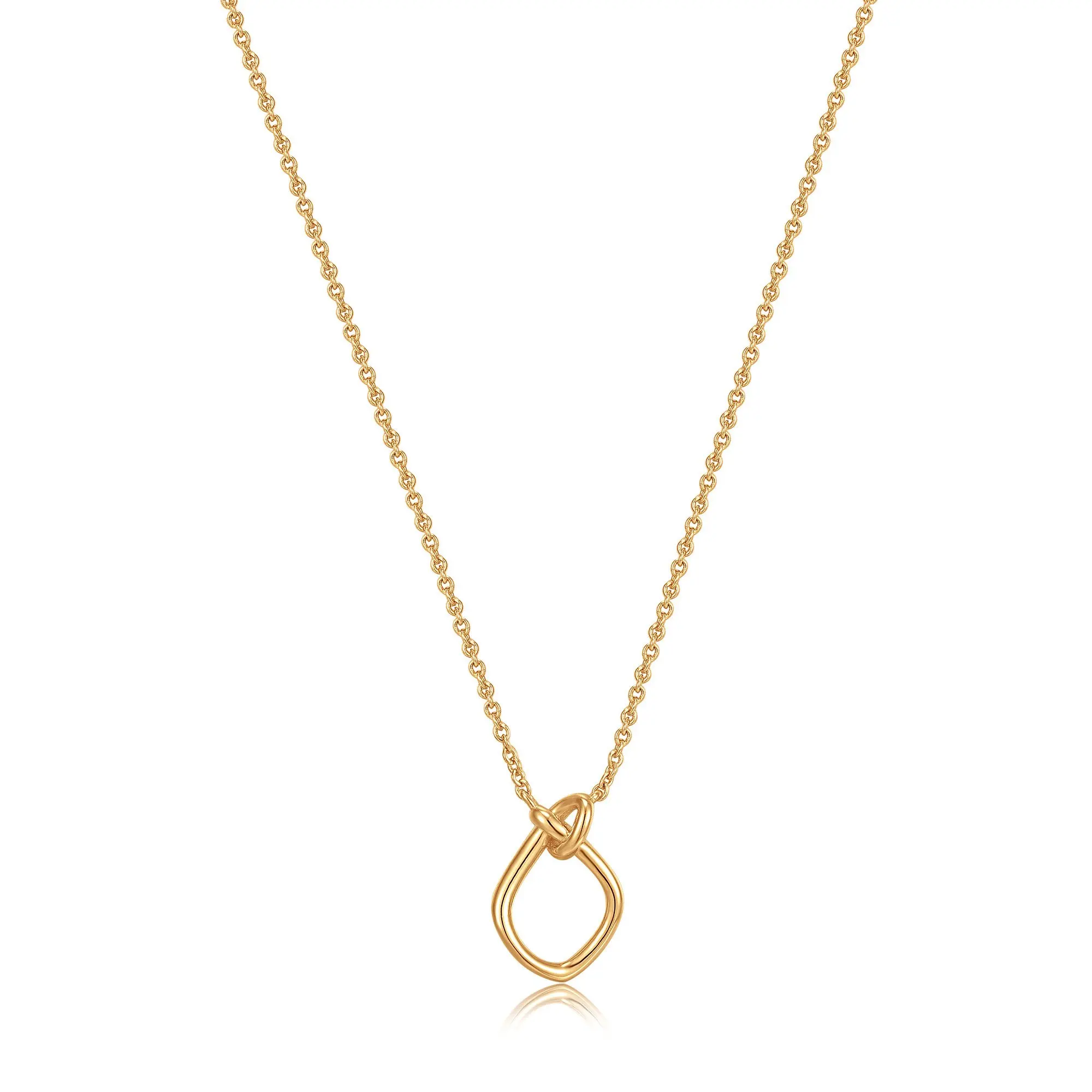 

MANI E PIEDI Gold Silver Knot Pendant Necklace For Women Real Gold Plating Luxury Quality Jewelry On The Neck 2021 New Trend