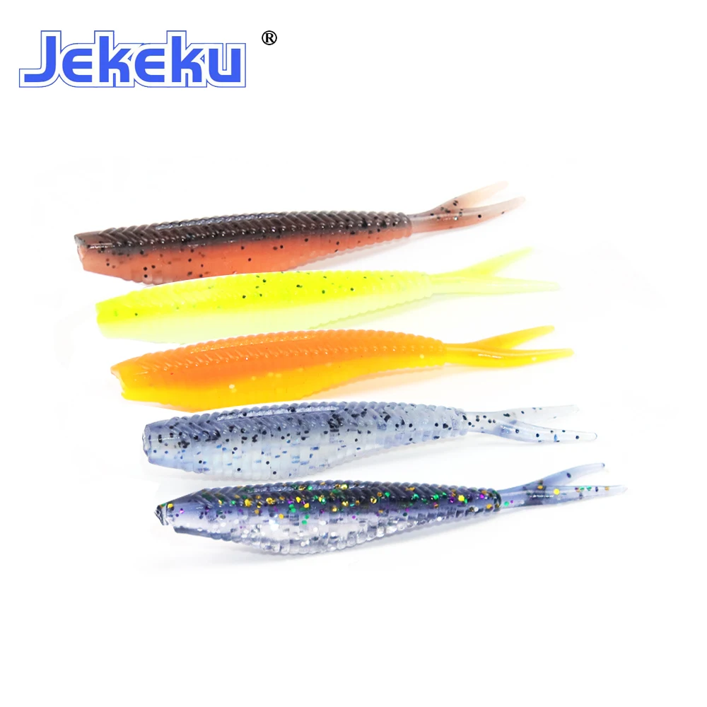 

JEKEKU NEW 20pcs Soft Artifical Fishing Lure 60mm 1.5g Soft Bait Worm Wobbler Silicone Baits Iscas Artificial Fishing Carp Lure