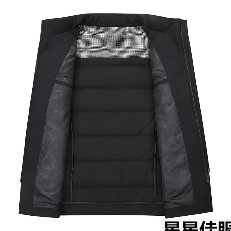 10XL 8XL новая зимняя куртка на утином пуху воротник из натурального меха Мужская