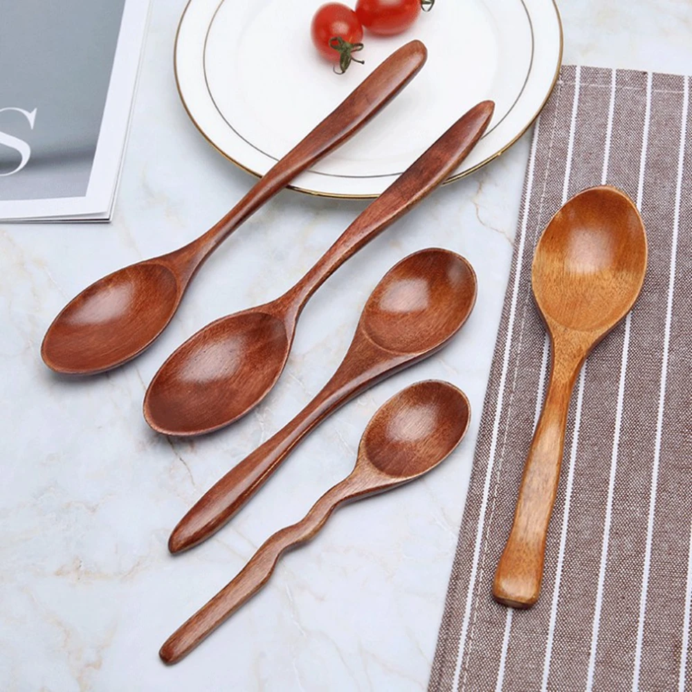 

Japanese Creative Wooden Spoon Solid Wood Kitchen Cookware Tool Soup Teaspoon Catering Kitchen Wooden Spoon Handmade Spoon