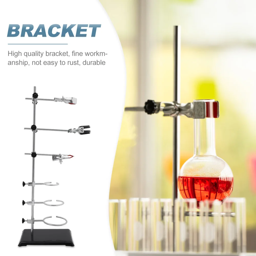 

60CM Laboratory Retort Stands Support Portable Clamp Flask Condenser Chem Kit Mini Metal Rack Laboratory Grade Metalware