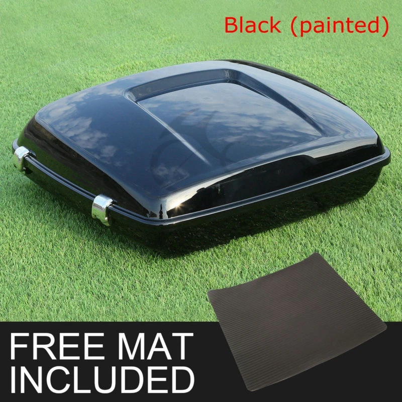 Black (painted) Бритва тур пакет багажник верхний Чехол для Harley Touring Road King Electra Glide Road Glide stree Glide FLHR FLHX 14-19 15 moto сумка коробка - Название цвета: Black (painted)