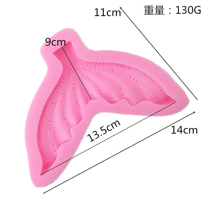 

Mermaid Tail Fondant Resin Silicone Mold for DIY Pastry CupCake Dessert Plaster Lace Decoration Kitchen Tool Baking Mould