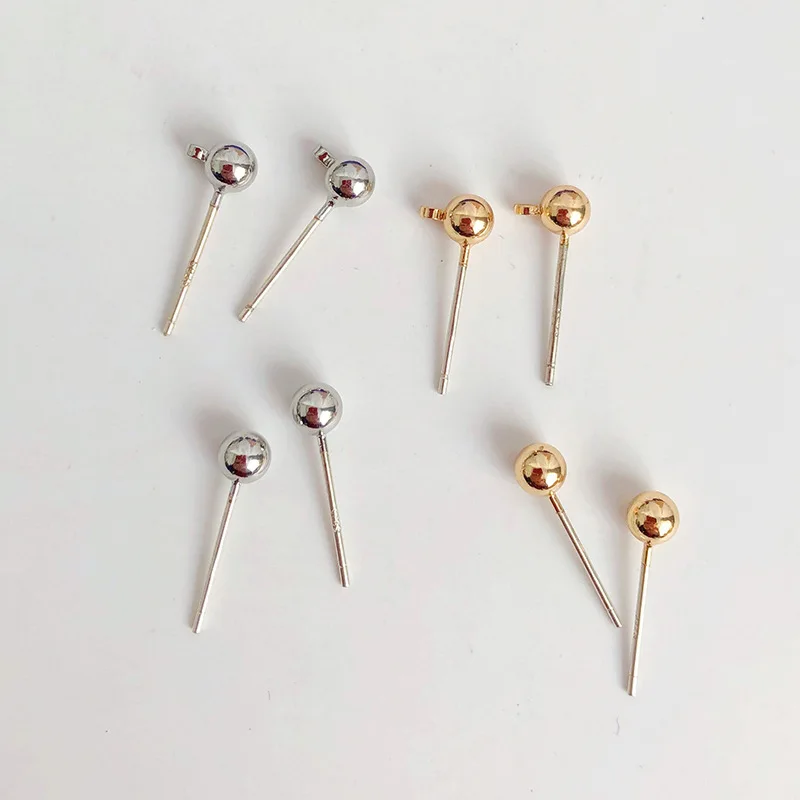 S925 tremella серьги для ногтей аксессуары DIY ручной работы ювелирные изделия 4 шт