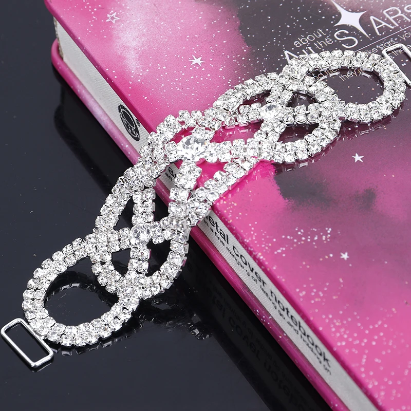 2016New 10 шт. Стразы Соединительные элементы для бикини с ремешком и пряжкой