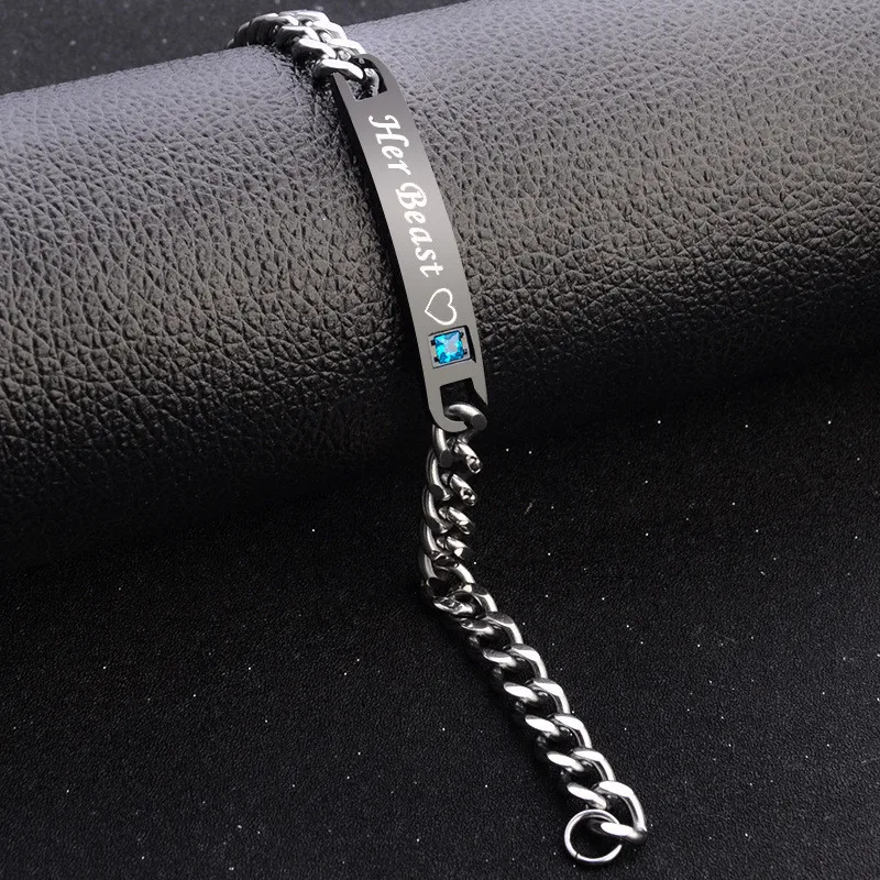 Новый браслет для пары с надписью 2019 модные ювелирные изделия его королева ее