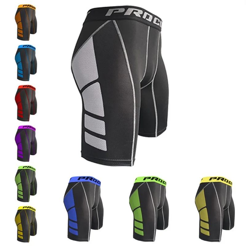 

Мужские спортивные шорты, компрессионное нижнее белье, шорты для бега, тренажерного зала, фитнеса, быстросохнущие штаны, дышащие баскетболь...