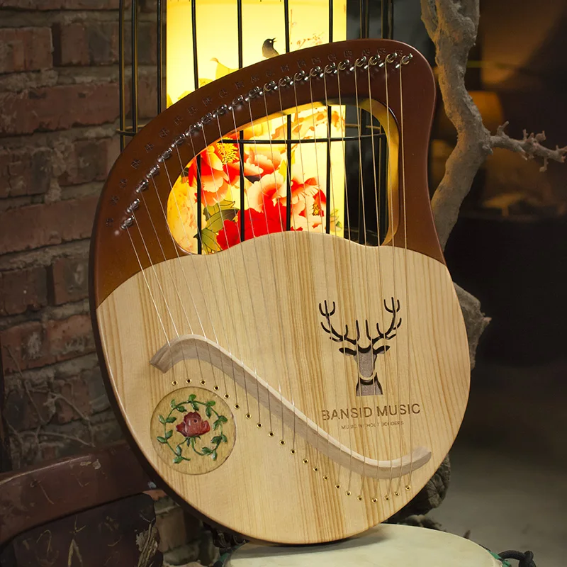 

Big Jaw Music Harp 19 Strings Accessories Wooden Lyre Harp Instrument 24 String Strumenti Musicali Musical Instruments EI50HP