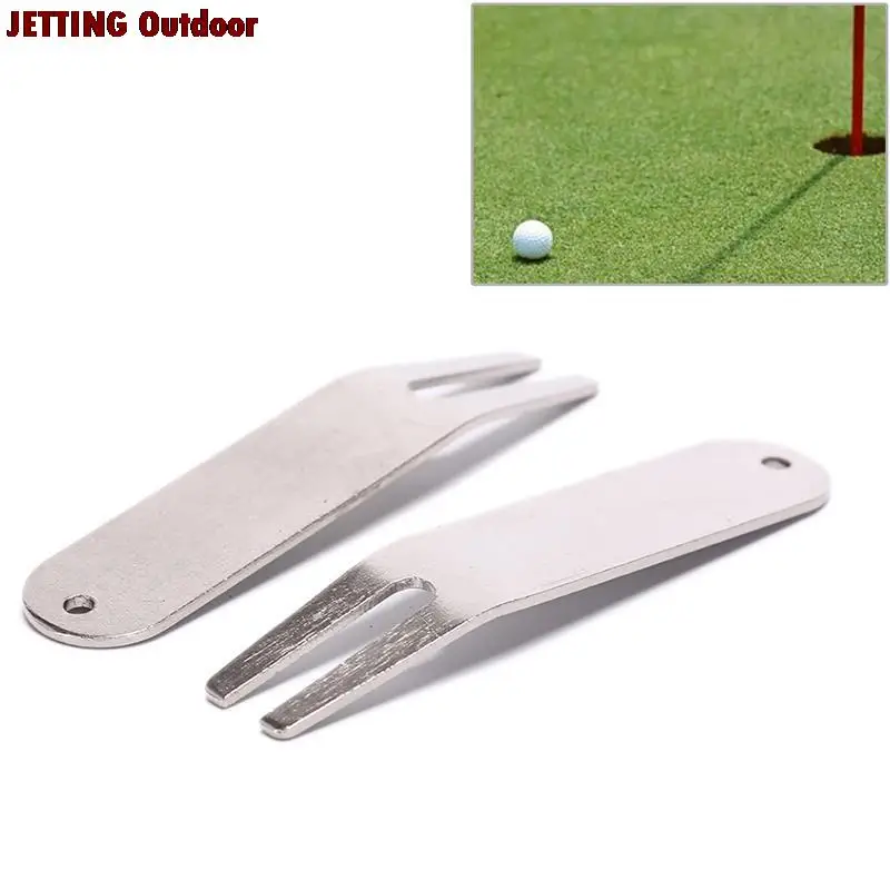 

Stainless Steel Golf Divot Repair Switchblade Tool Pitch Groove Cleaner Magnetic Golf Pitchfork Putting Golf Training