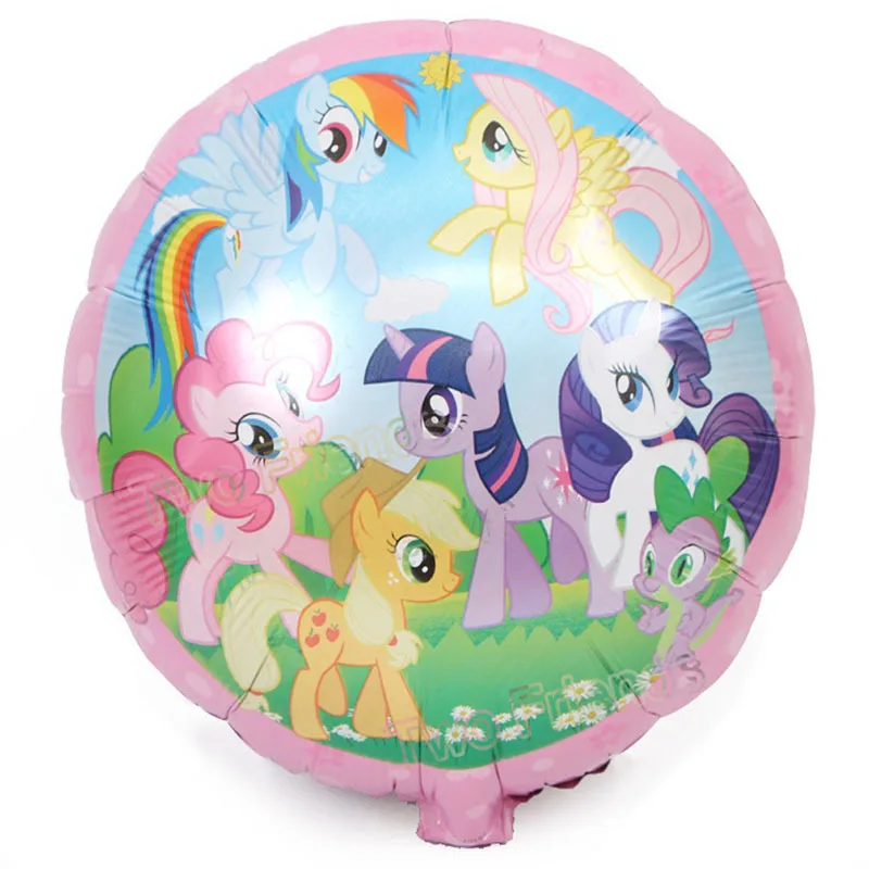 1 шт. 18 дюймов мультяшная лошадь пони воздушный шар из фольги для детей украшение