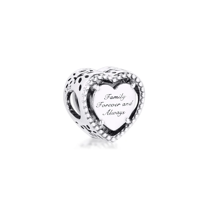

DIY Fits for CKK Charms Bracelets Openwork Heart & Family Tree Beads 100% 925 Sterling-Silver-Jewelry Free Shipping