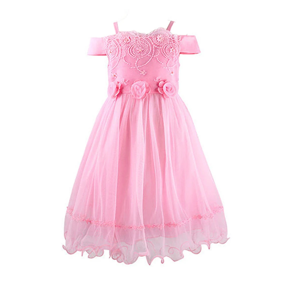 Summer Girls Dresses New 2021 Korean Version Sleeveless Fashion Western Style Embroidered Lace Casual Children | Детская одежда и