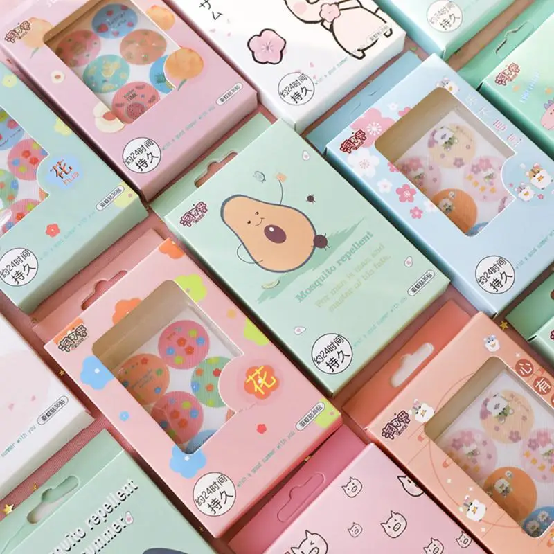 

36Pcs/Box Cartoon Mosquito Stickers DIY Mosquito Repellent Patches Tablets Portable Cartoon Drive Repeller For Infant Baby