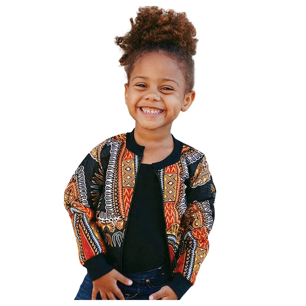 baby girl winter coat Toddler Boy Autumn Dashiki African Windproof Children Coat Long Sleeve Warm Outwear kids jacket for Girls | Детская