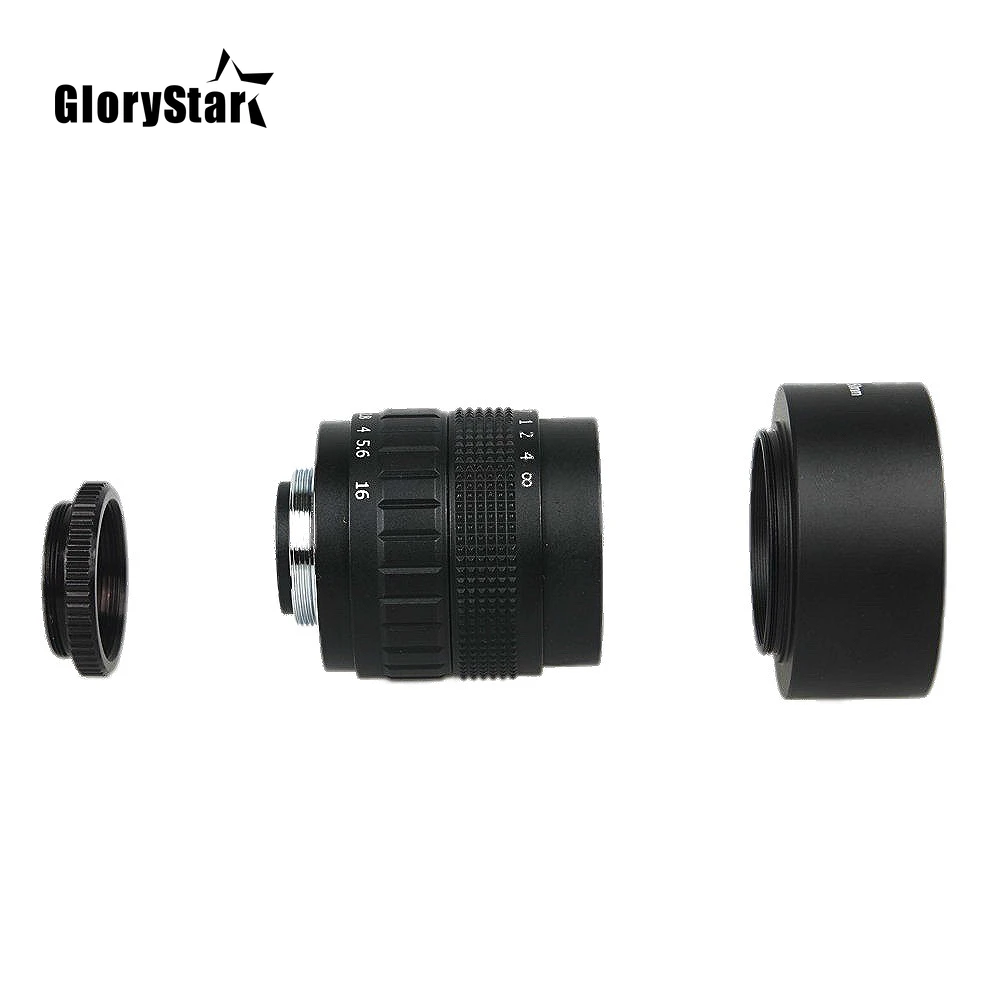 

35mm F1.7 CCTV Movie lens + C-M4/3 Mount Ring + Lens Hood + Macro Ring for Panasonic GF1 GF5 GF9 GF8 GF7 GF6 G3 G7 G1 G10 C-M43