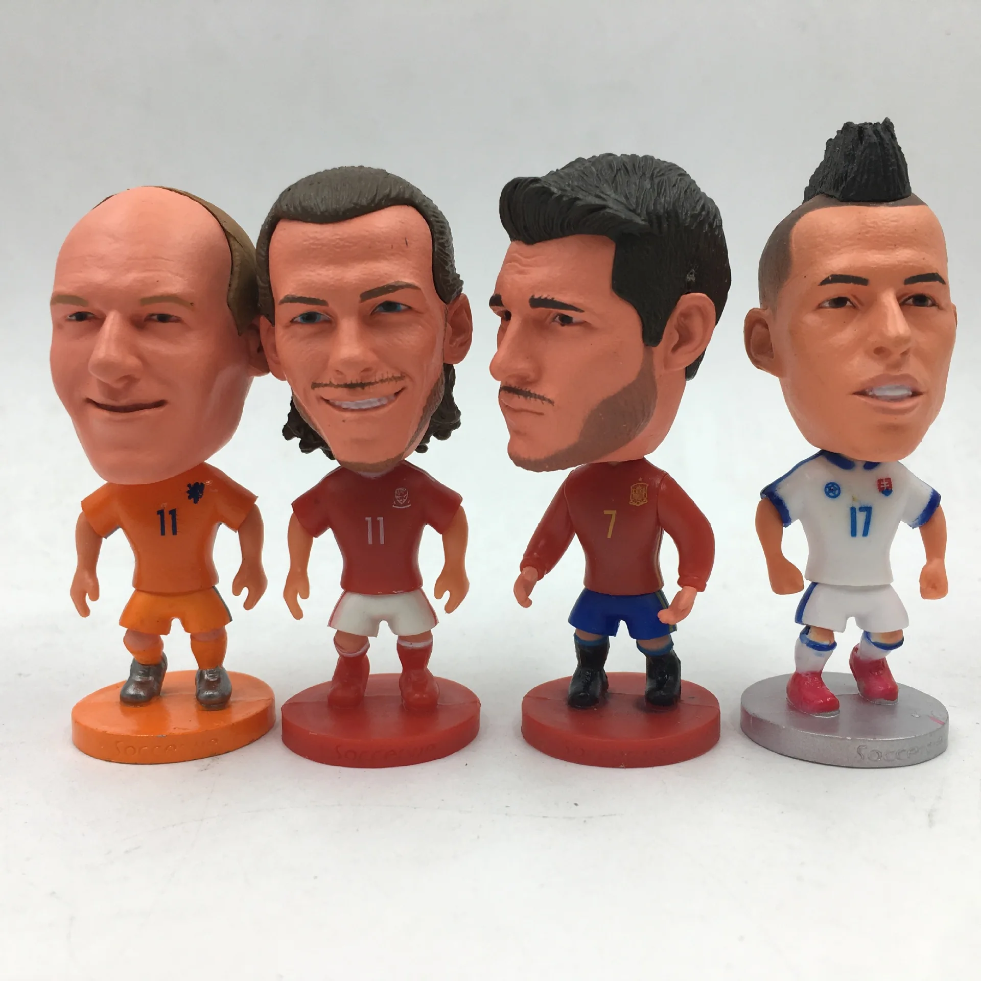 

6.5cm Height Dolls C.Ronaldo Neymar Robben Beckham 2.5inch Resin Figurine