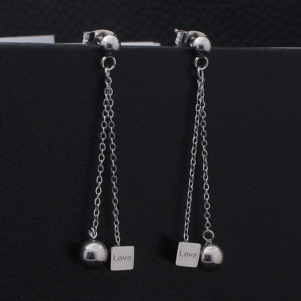 Простые серьги капельки серебряный цвет модные ювелирные изделия из нержавеющей