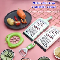 multifunctional vegetable cutter slicer fruit carrot peeling divider grater kitchen accessories kitchen tool three piece set