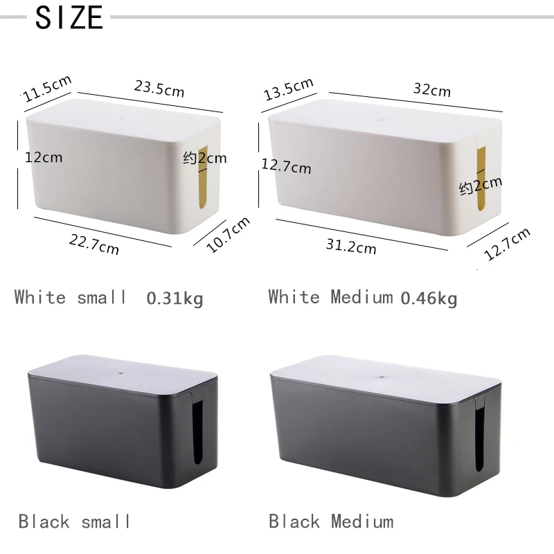 Коробка для управления кабелем крышка полосы питания органайзер шнура проволока