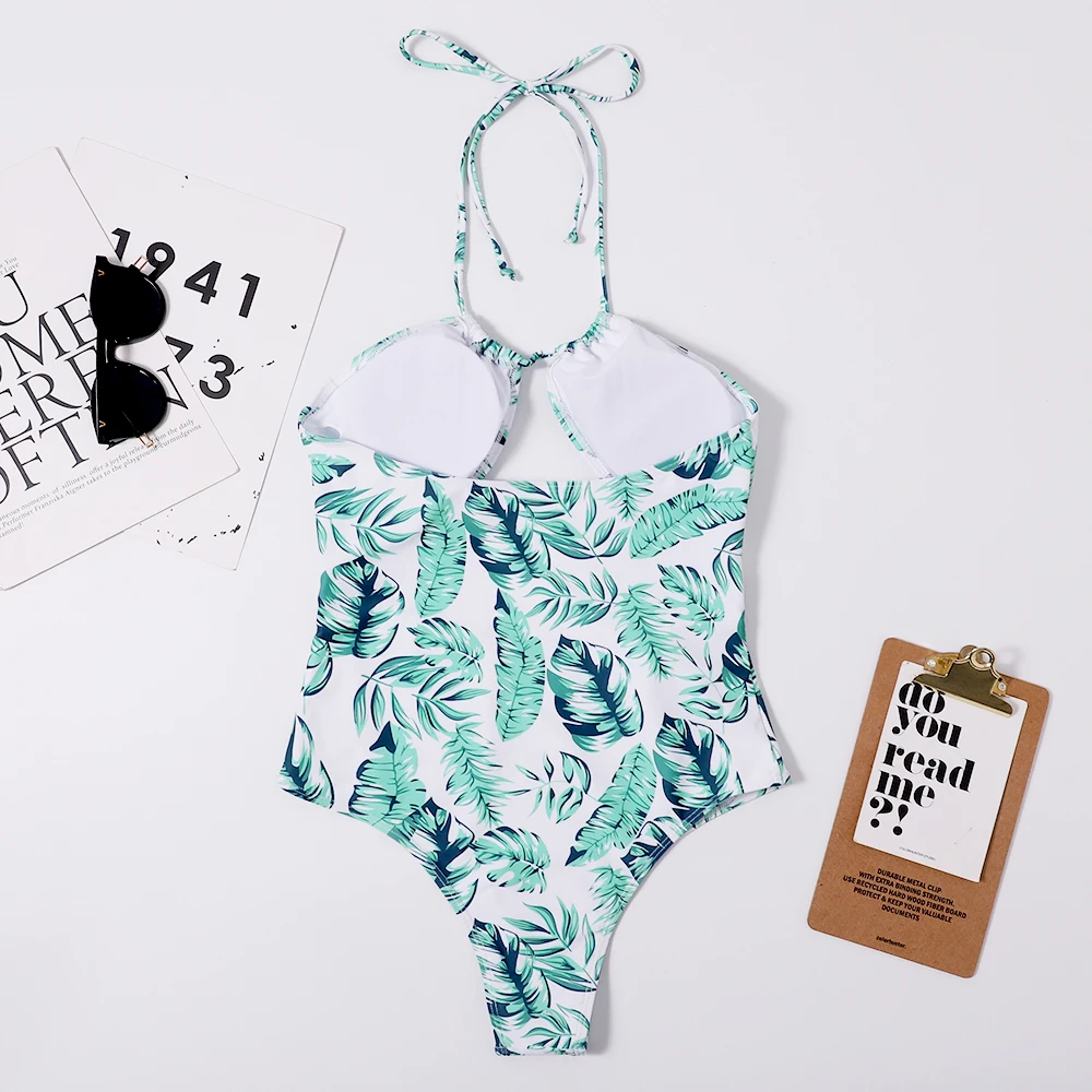 Монокини 2022 Цельный купальник Женский сексуальный с листьями женский купальный