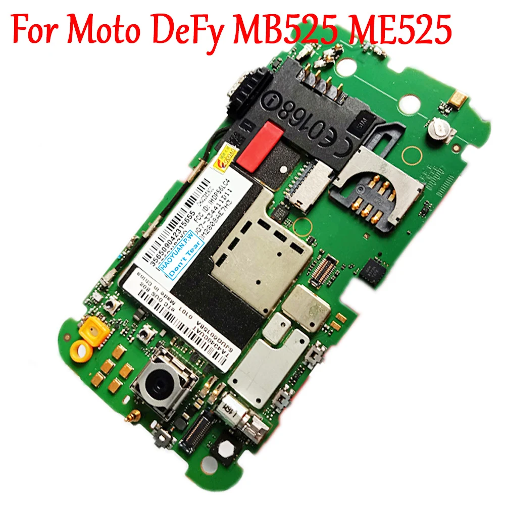 Оригинальная материнская плата разблокировки для Motorola Defy MB525 ME525 + MB526
