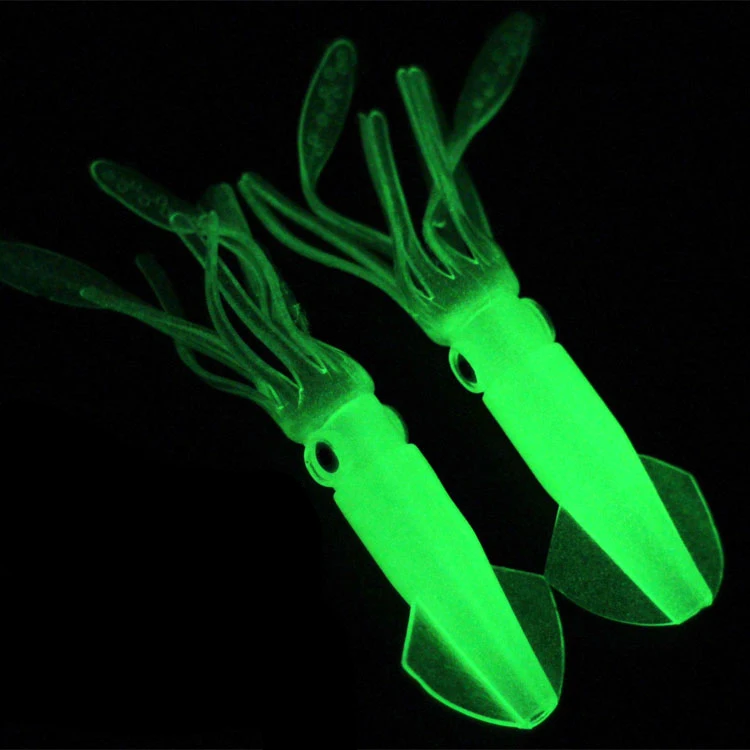 

5 шт./лот светящаяся в темноте искусственная Мягкая приманка в виде кальмара рыболовная приманка рыболовные снасти аксессуары