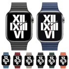 Кожаная Петля для Apple Watch band 44 мм 40 мм, магнитный браслет для iWatch band 38 мм 42 мм, Apple watch series 3 4 5 6 2