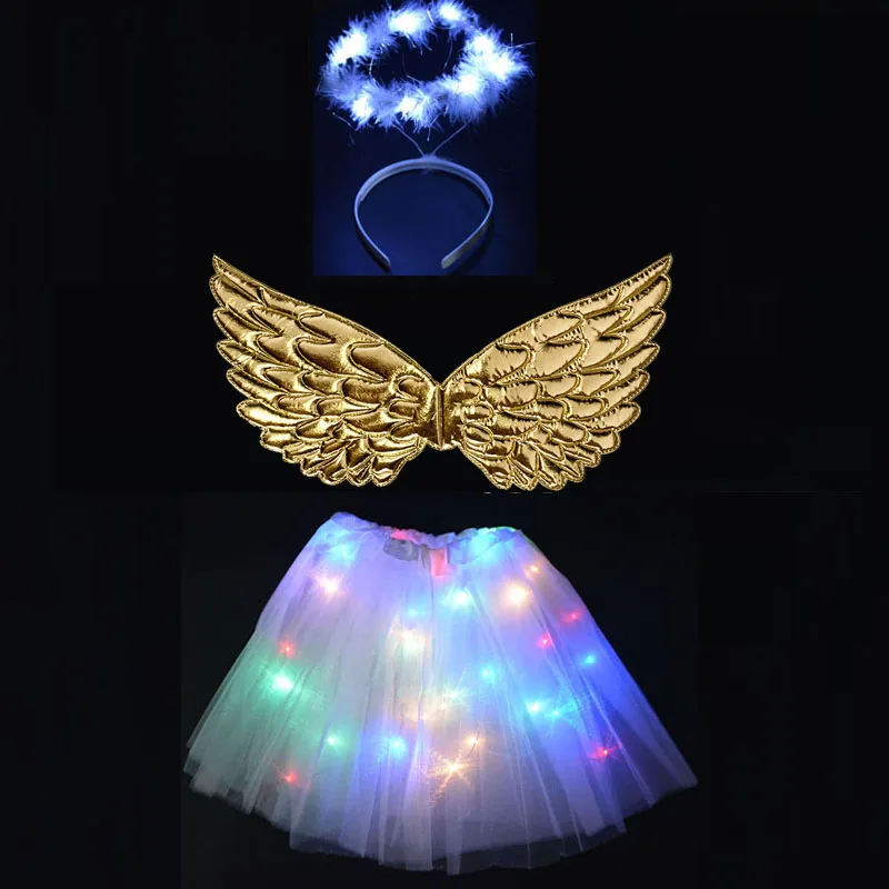 Светодиодная светящаяся вечерние ка в виде крыльев Ангела для