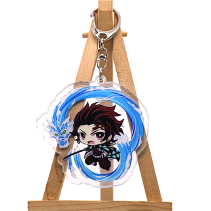 style10 Аниме демон убийца Kimetsu no Yaiba Kamado Tanjirou косплей реквизит брелок Kamado Nezuko акрил прекрасная цепочка для ключа брелок - Цвет: style10