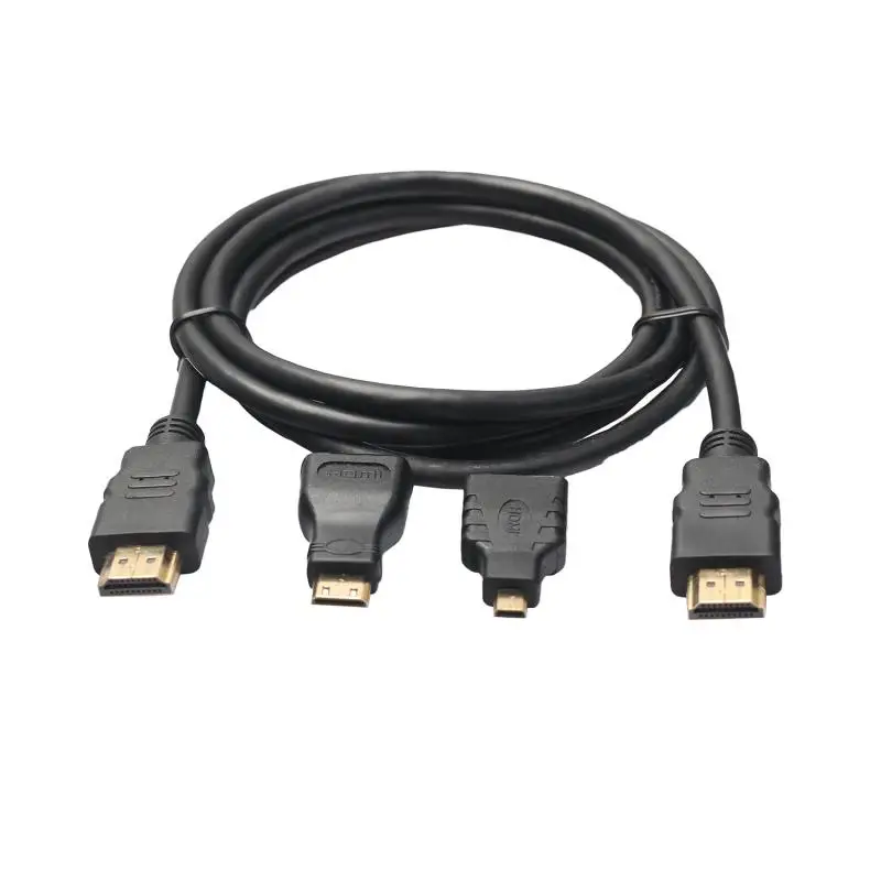 

Высококачественный мини HDMI-совместимый адаптер Micro HDMI разъем 1,5 метров 4K HD кабель подходит для PS4 HD TV PC TV