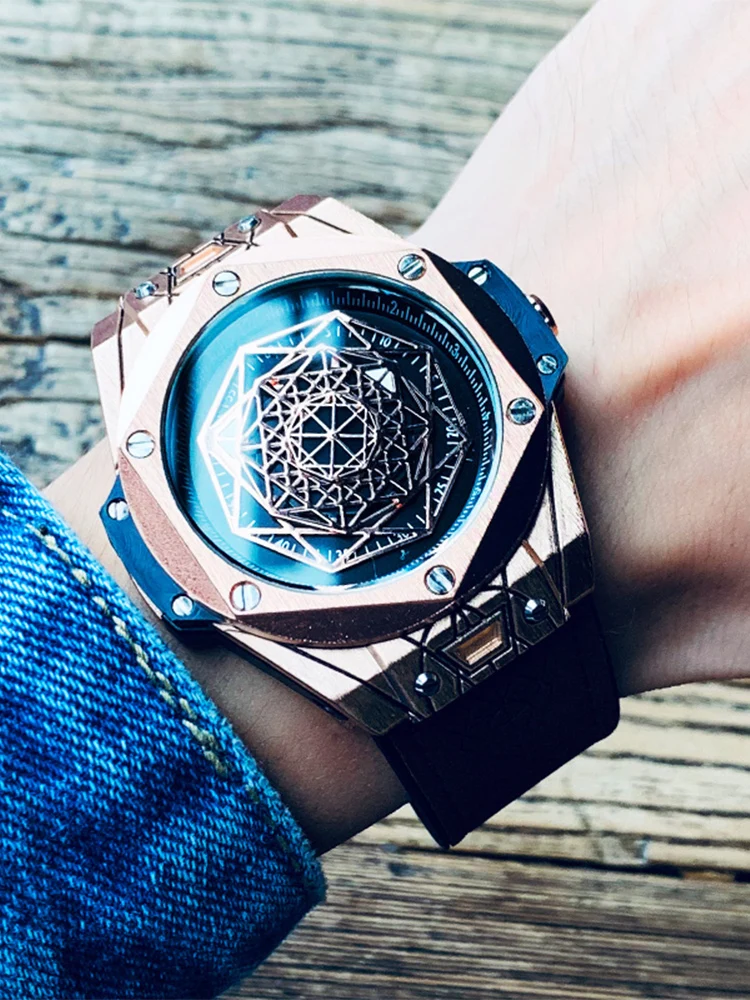 RUIMAS 2020 лучший бренд класса люкс кварцевые часы Для мужчин с кожаным ремешком