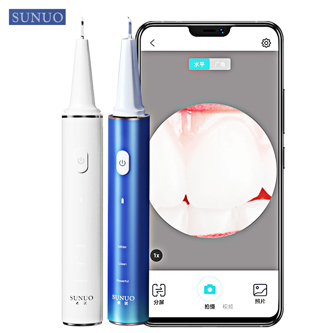 

Sunuo Portable Visual Electric Sonic Dental Scaler Tooth Calculus Remover 500W HD endoscope Cleaner Teeth Health Oral Hygiene