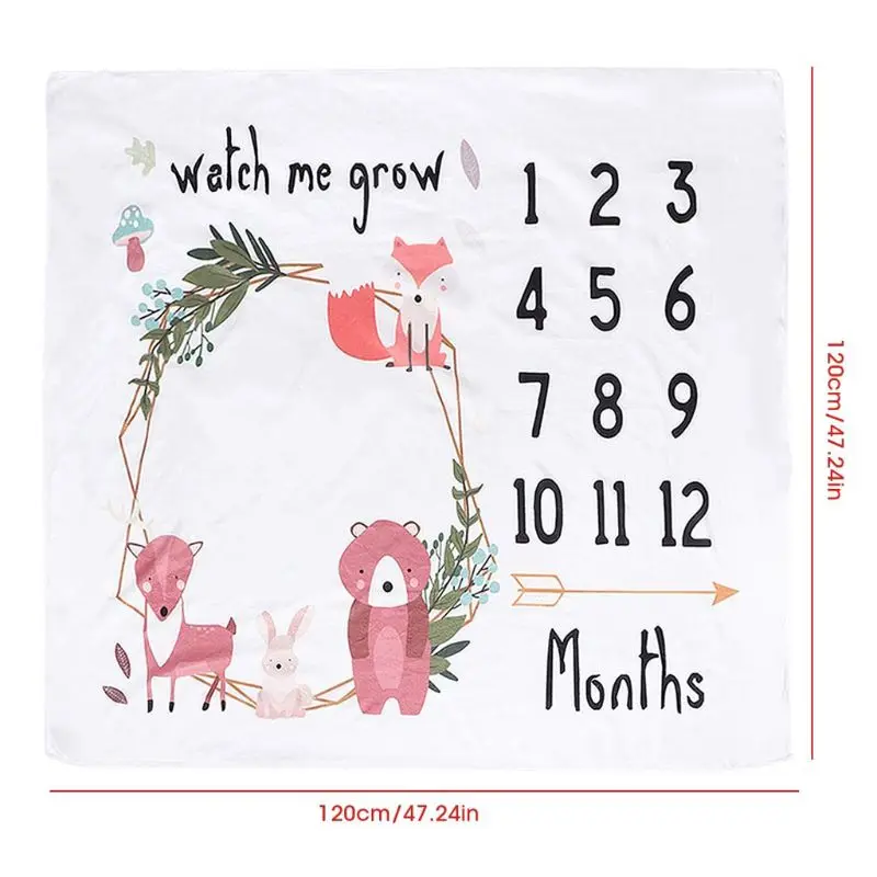 

Newborn baby Monthly Growth Milestone Blanket photography props Background Cloth for Rug baby boy girls Photography Accessories