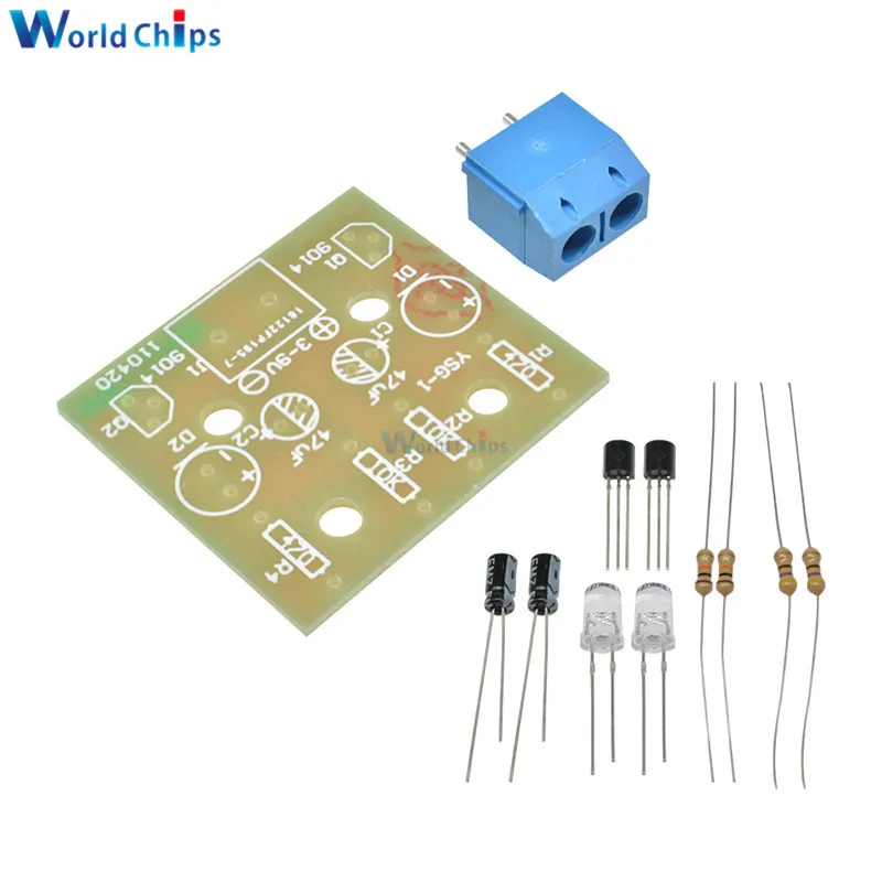 Набор для самостоятельной сборки 5 мм светодиодная простая схема мигающая s