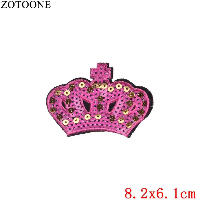 PE0239CT ZOTOONE блестки милое сердце патч для одежды вышивка патчи Аппликации для куртки одежда значки железные наклейки аппликация - Цвет: PE0239CT