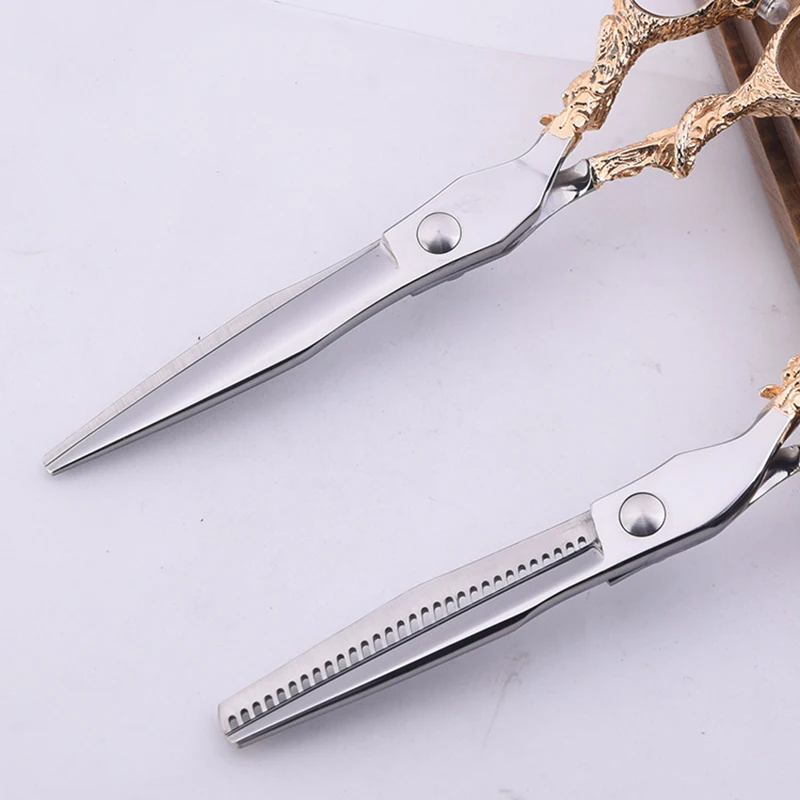 Высокое качество Парикмахерские ножницы золотой держатель 6 дюймов