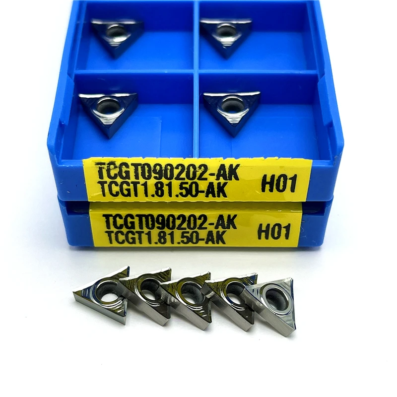 TCGT090208 AK H01 Алюминиевый Токарный инструмент режущий CNC токарная вставка TCGT 090208