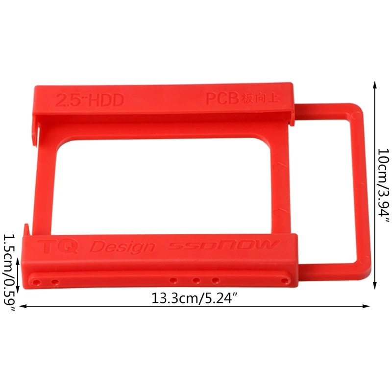 

2.5 to 3.5in SSD HDD Hard Disk Drive Bays Holder Environmental Plastic Mounting Bracket Adapter for PC SSD