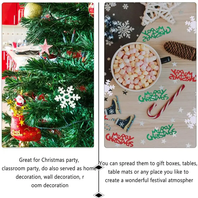 

5 Bags Creative Confetti Christmas Scene Confetti Party Scatter Decoration