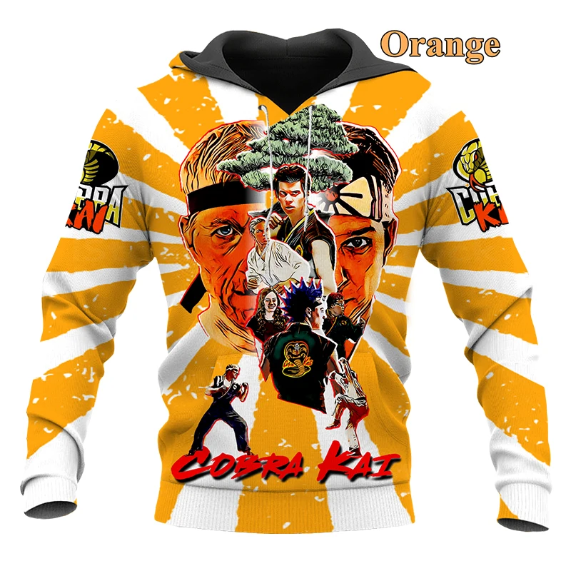 

2020 New Fashion Snake Graphic Hoodie Cobra Kai Karate 3D Printed Hoodeds Sweatshirt Loose Wild Hoodie Men Clothing Coat