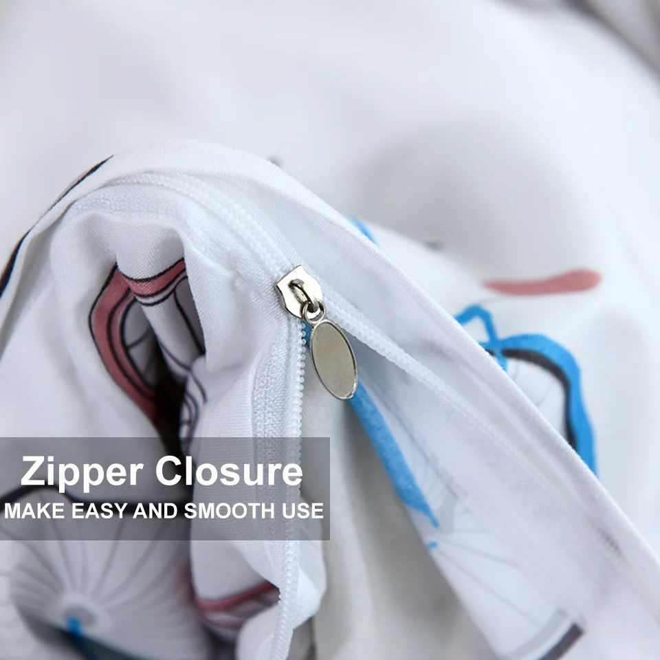 Комплект постельного белья королевского размера с динозавром Белый детский