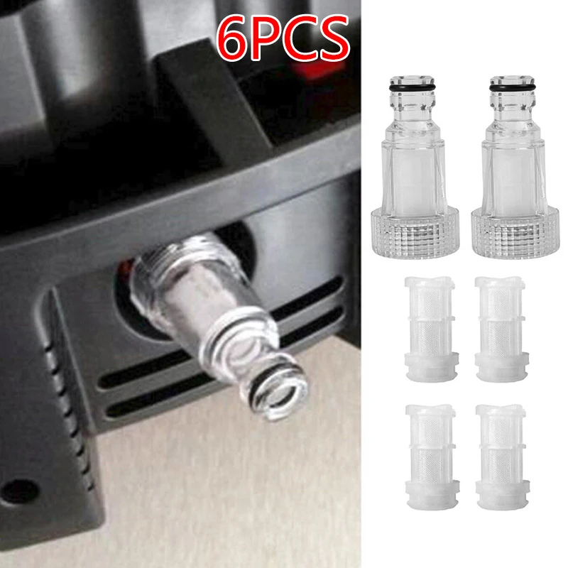 2 High Pressure Connection Filters+4 nets Fits For Karcher K2-K7 Series Parts Pressure Washers Filters Replacement Connector