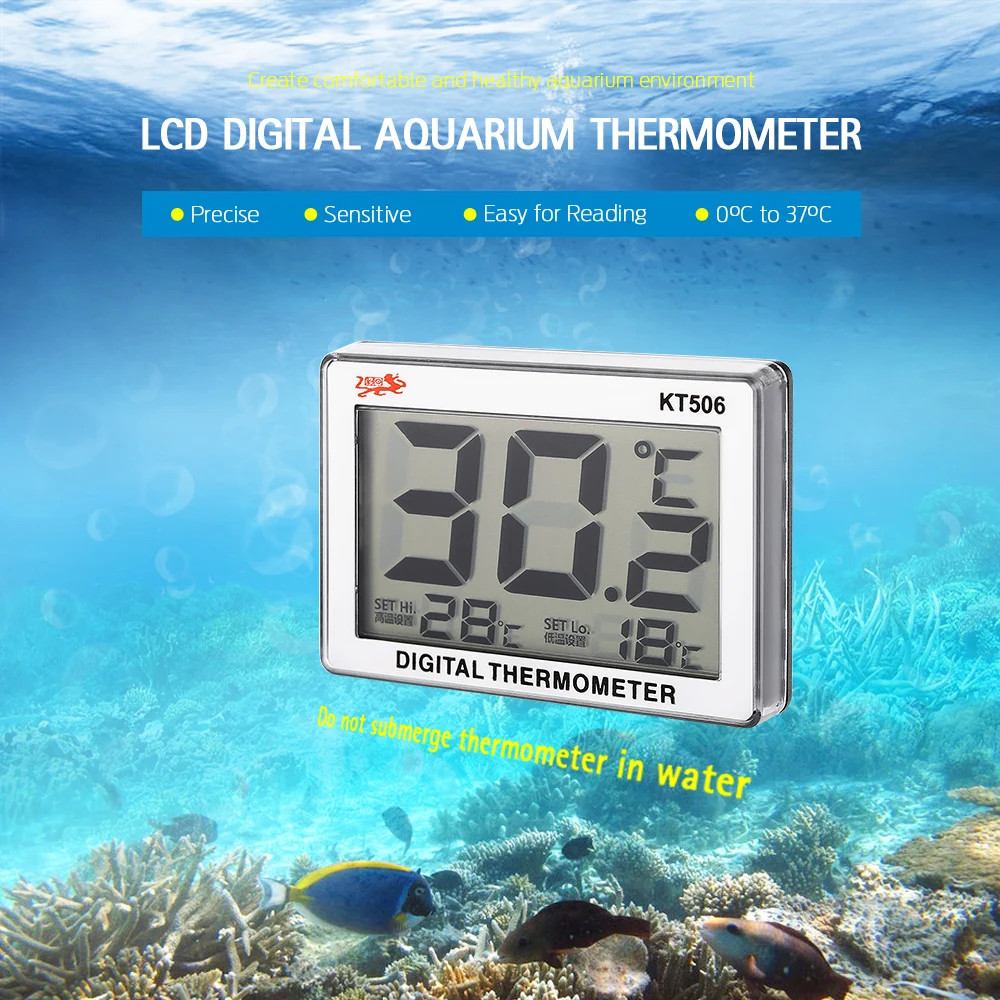 

Mini LCD Digital Fish Aquarium Thermometer Water Temperature Meter 0°C~37°C
