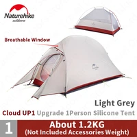 naturehike tent cloud up 1 upgrade 1 person 1 5kg waterproof camping tent 20d nylon with silicone coating tourist tent with mat