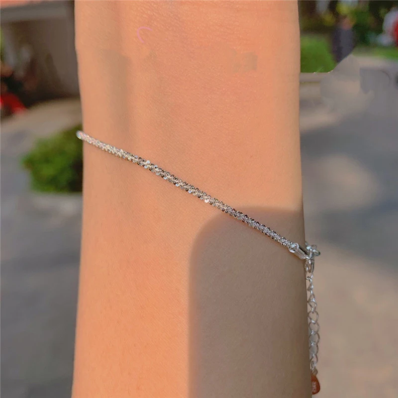 

Temperament Clavicle Chain Women Fashion Engagement Necklace 1PC Simple Casual Sparkling Necklace Bracelet For Ladies