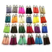 500 pcslote 38mm suede leather tassel for keychain cellphone straps jewelry summer diy pendant charms finding