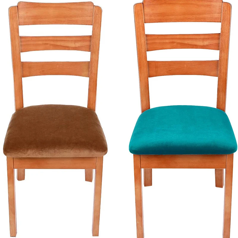 Velvet Super Soft Chair Seat Cover Spandex Elastic Covers For Dining Room Chairs Home Simple | Дом и сад