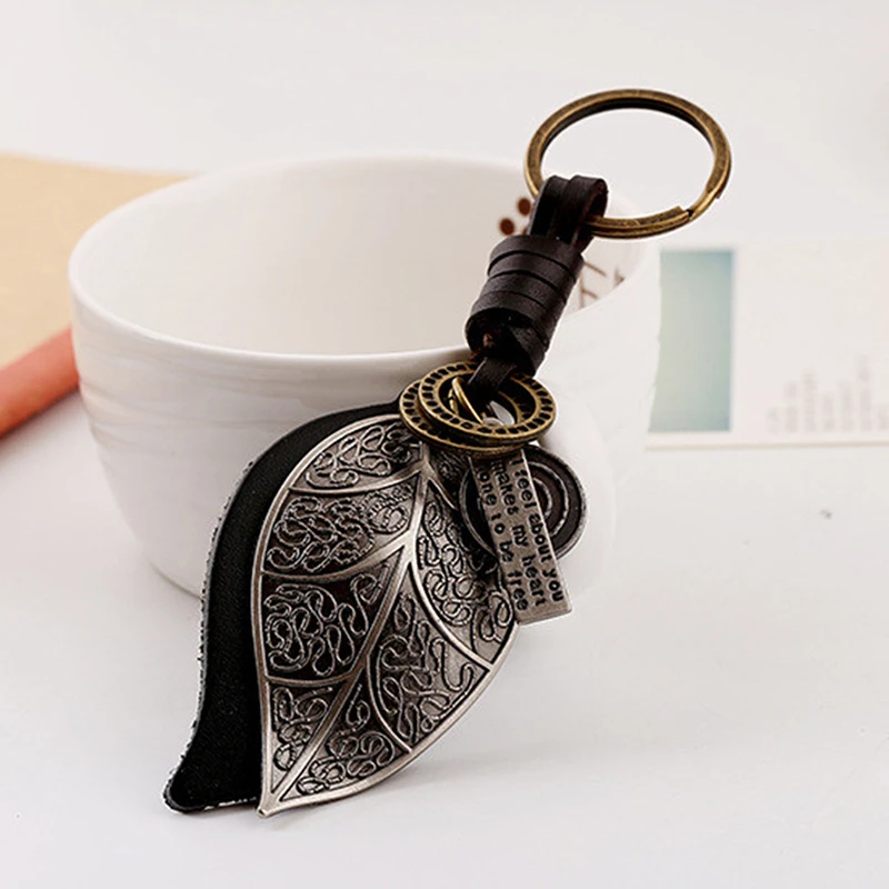 Брелок в стиле панк из натуральной кожи с вырезами для мужчин и женщин брелок