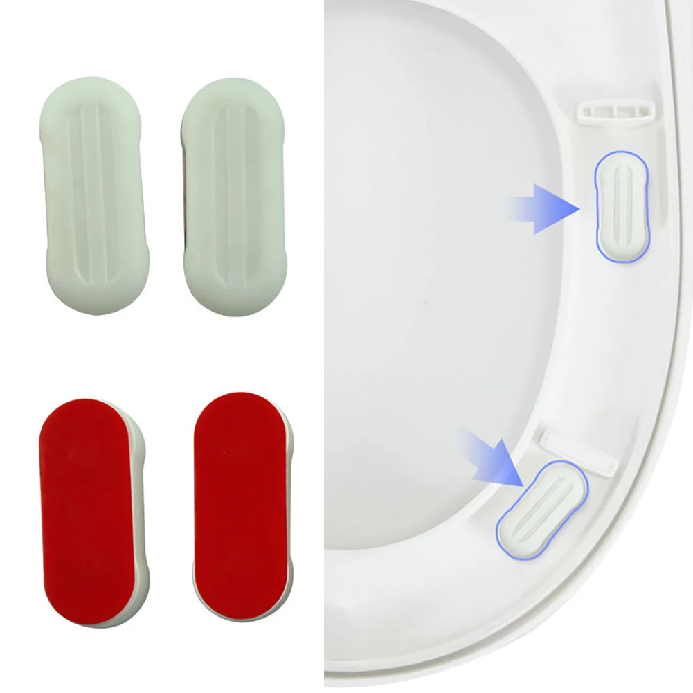 

4Pcs Universal Toilet Seat Bumper Protection Pads Bathroom Accessories Toilet Replacement Bumper with Strong Adhesive Protective